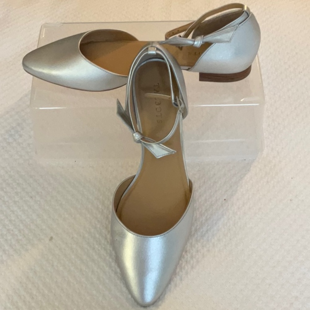 Talbots Silver Pointed-toe Flats